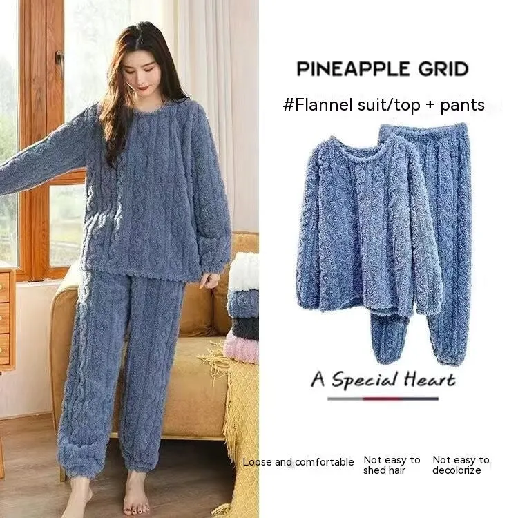 Unisex Jacquard Cotton Velvety Pajama Set