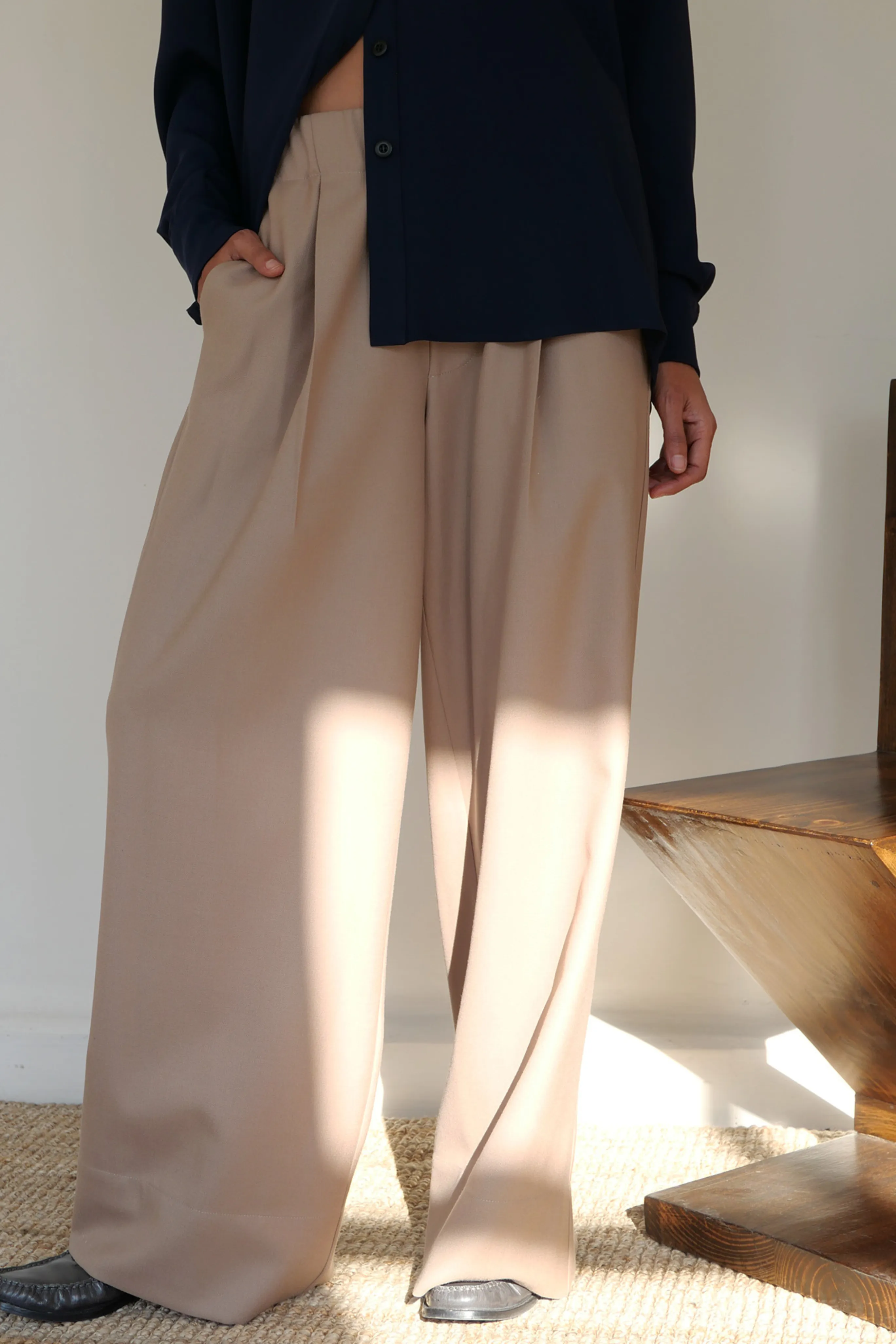 NonChafingLegs Lightweight Design Boyfriend Trouser - Tan