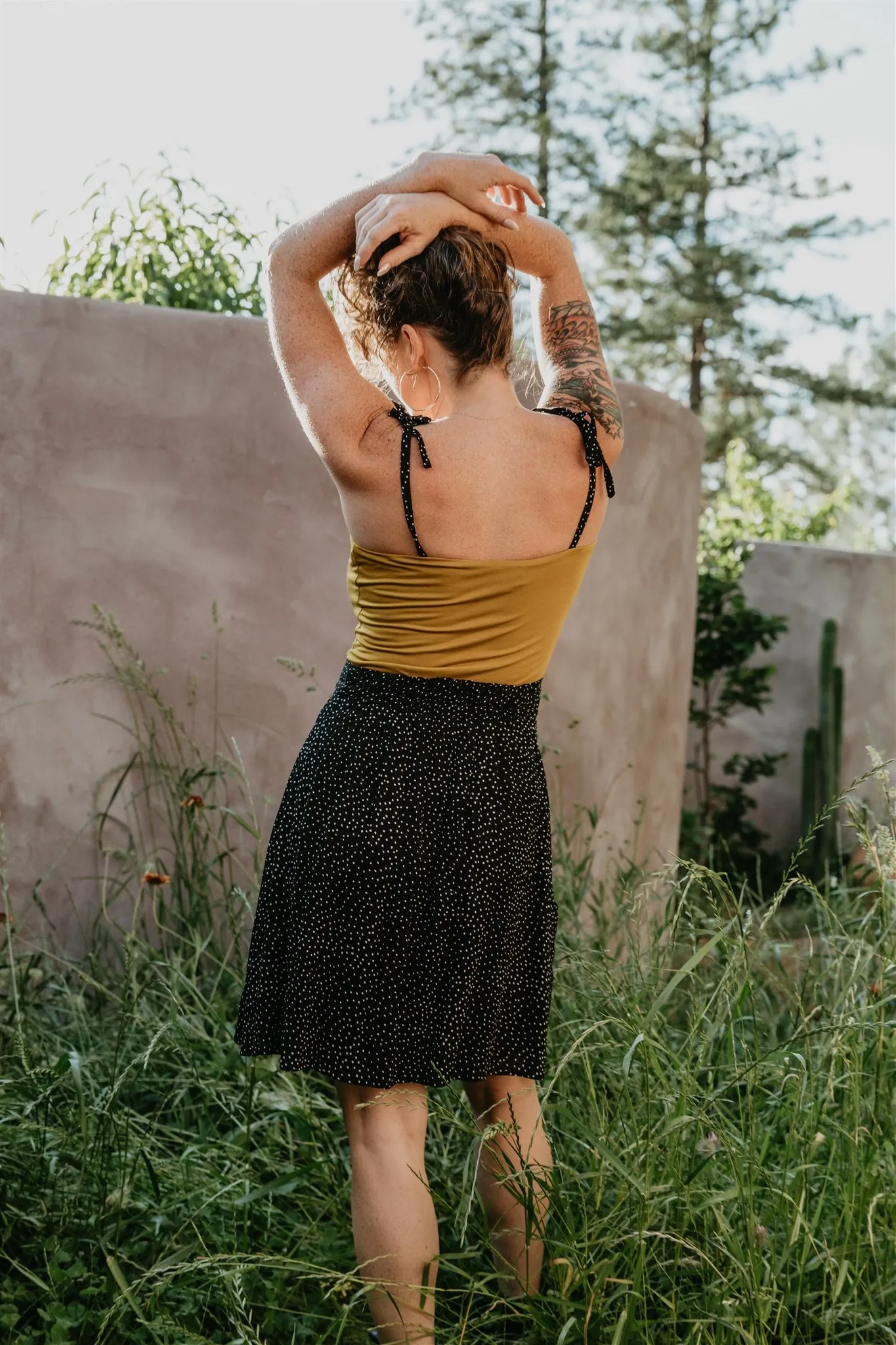 Minnie Top in Mustard Modal Bamboo Fiber Fabric