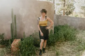 AbrasionResistant Fabric UVProtection Minnie Top in Mustard Modal