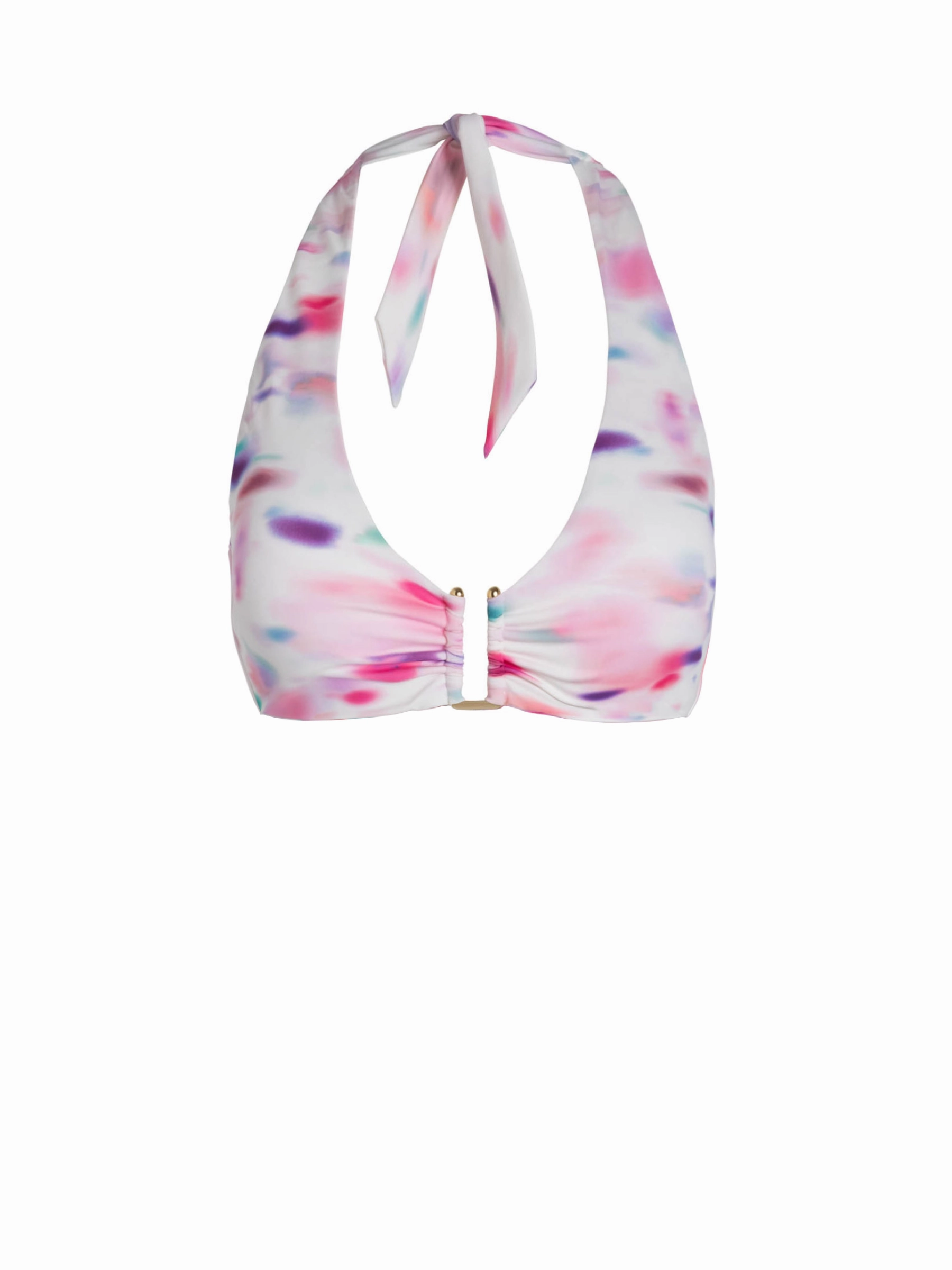 Shana Top In Hazy Ikat Ivory Chafe Resistant Edging