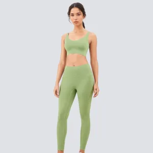 V-Neck Set - Light Green