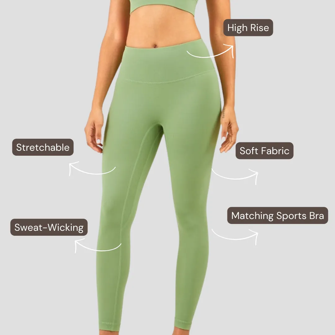 V-Neck Set - Light Green