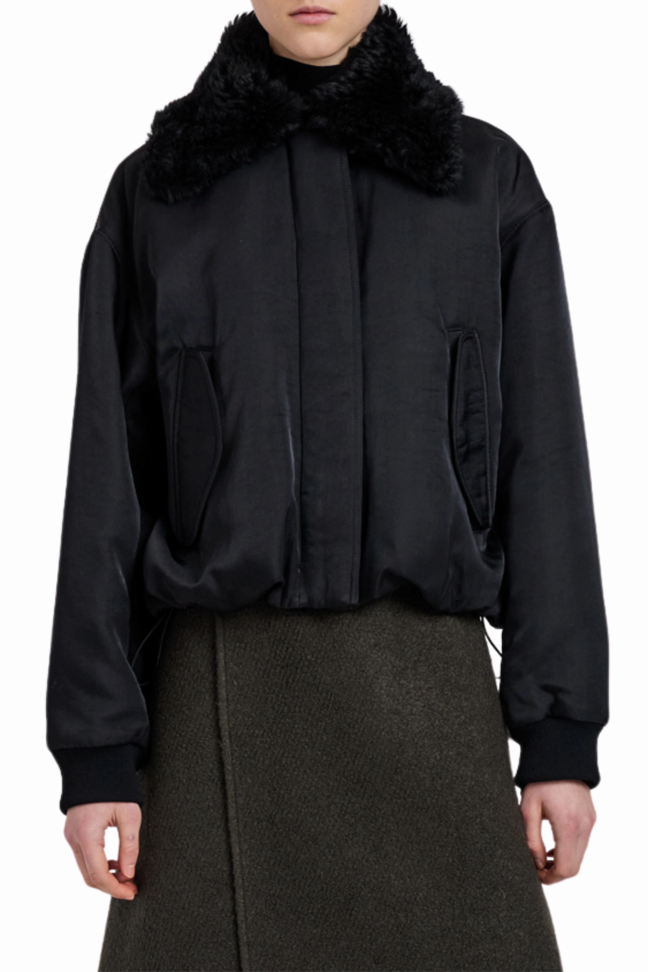 Vadra Jacket in Recycled Nylon Twill Non Slip Collar
