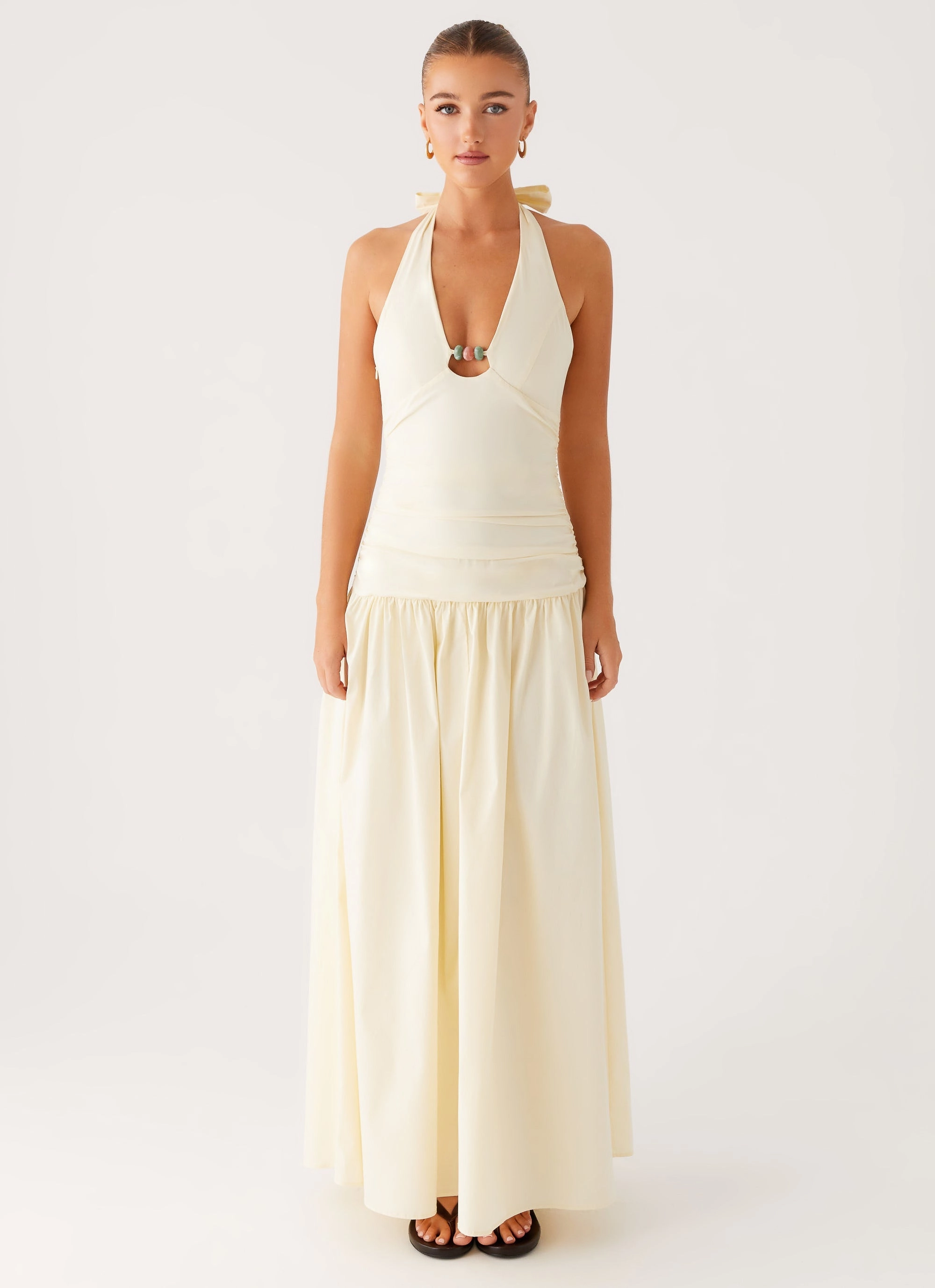 Val Maxi Dress - Lemon Airy Layer Fashionable Layers