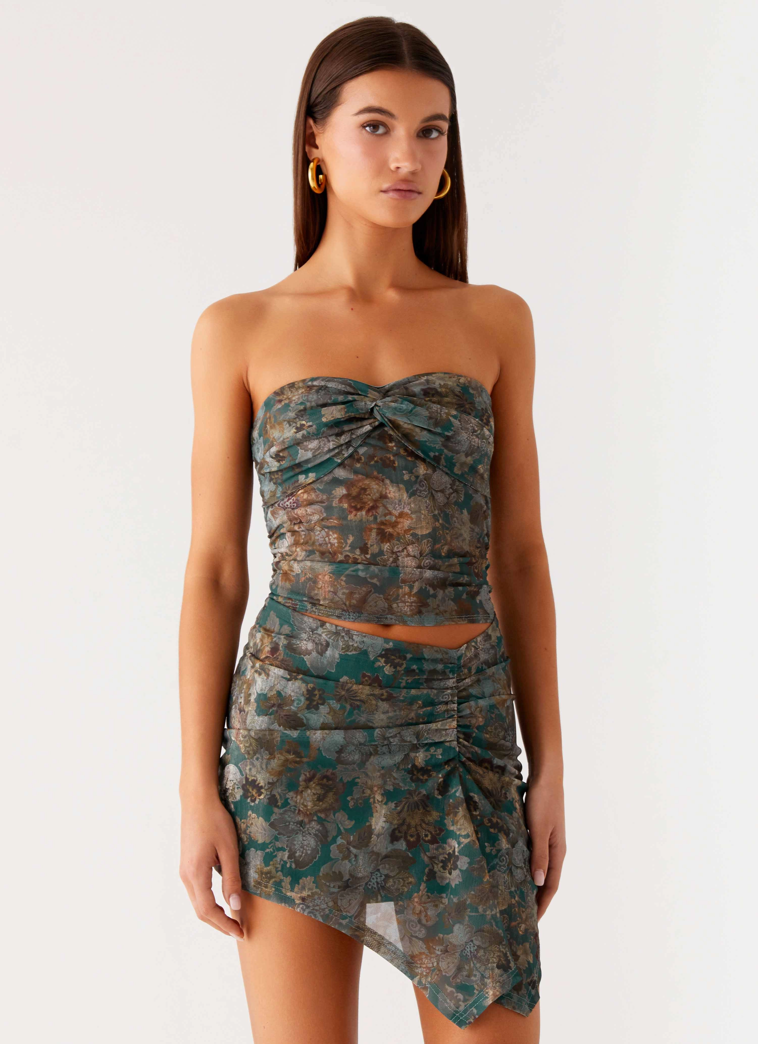 Vayda Mini Dress - Vintage Blossom Vintage feel Sophisticated Elegance