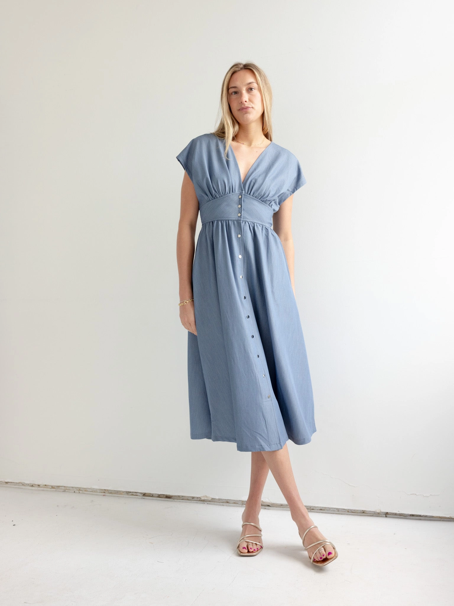 Vega Chambray Dress Petite friendly