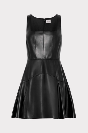 Body Flow Vegan Leather Mini Dress