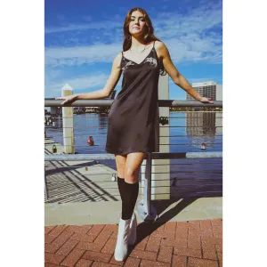 Vela Silk Slip Dress in Jaguar Stars