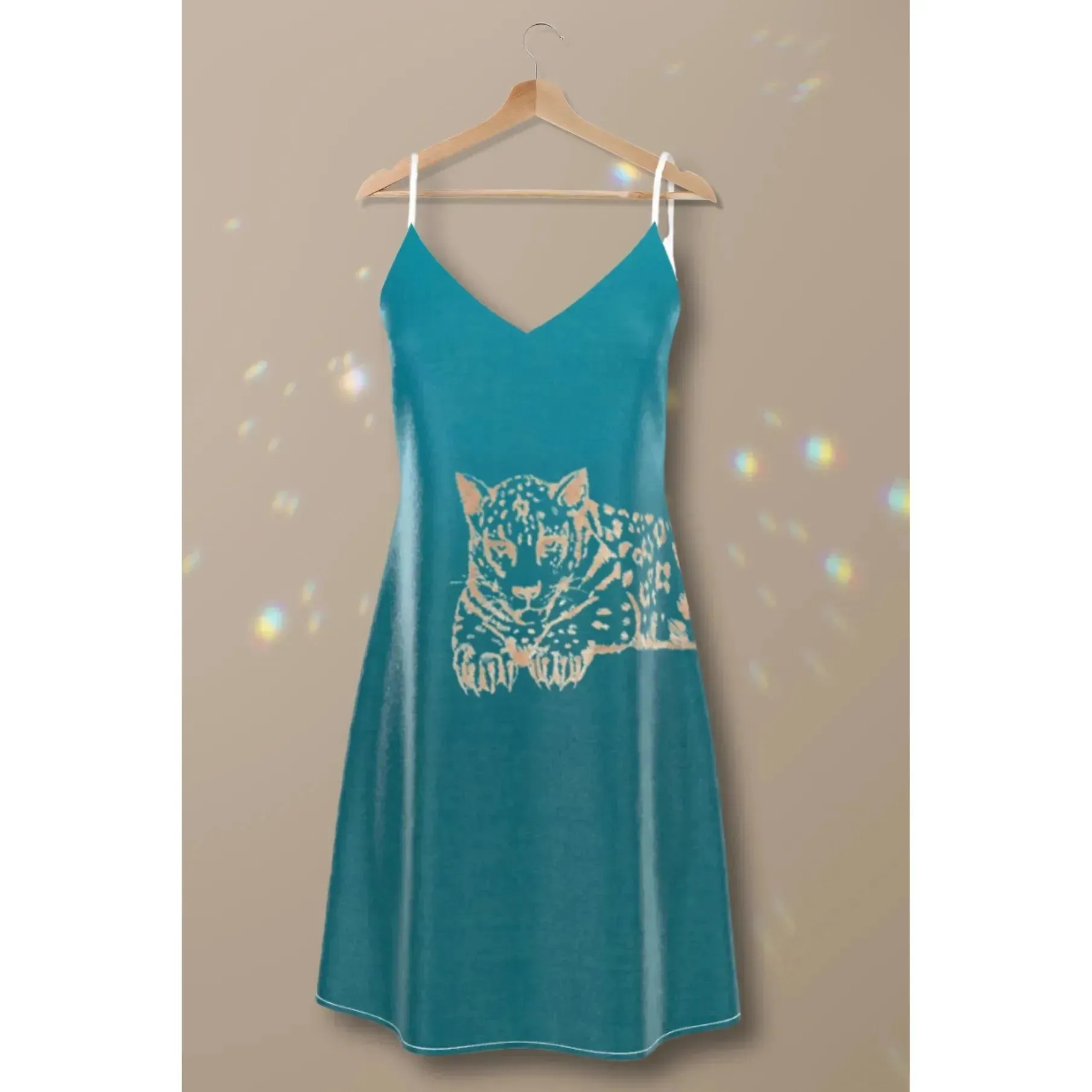 Vela Silk Slip Dress in Jaguar