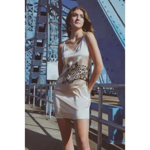 Vela Silk Slip Dress in Jaguar