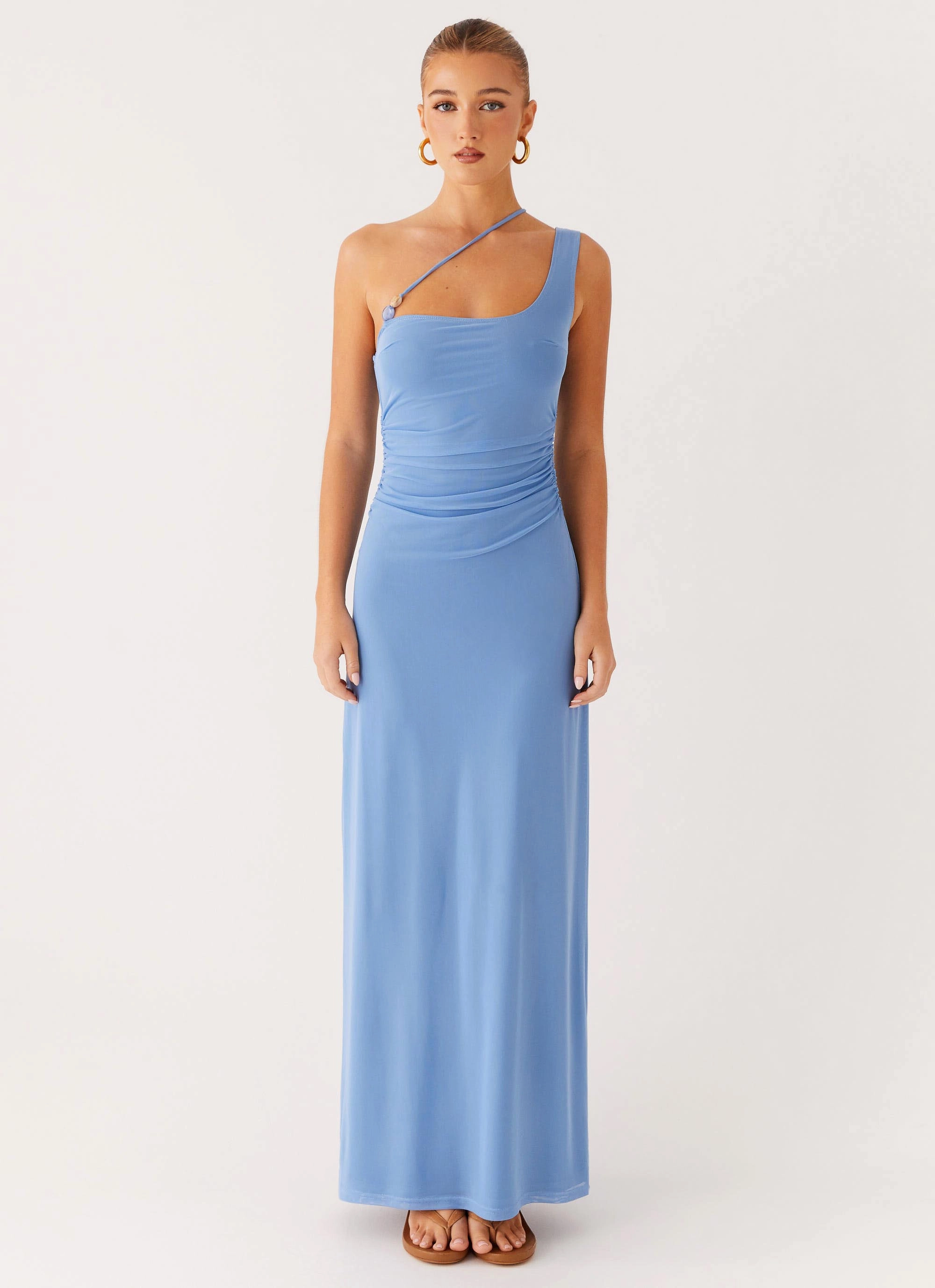Larisa Maxi Dress - Cornflower Blue Layered Fit Quick Fit