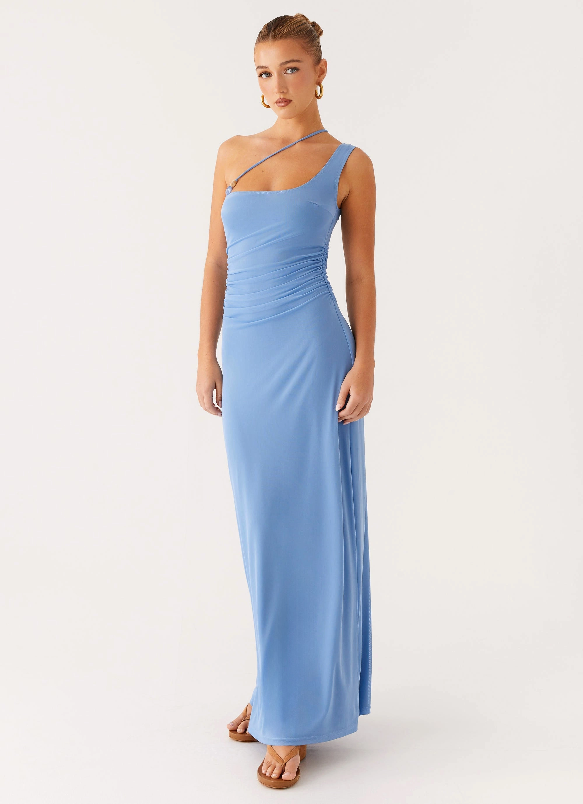 Feminine Details Romantic Bloom Larisa Maxi Dress - Cornflower Blue