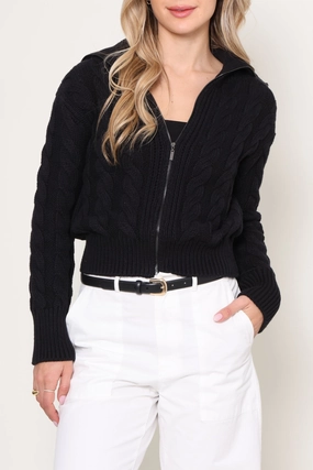 Circular Knit Technology ShrinkResistant Weave Hemingway Cable Cardigan