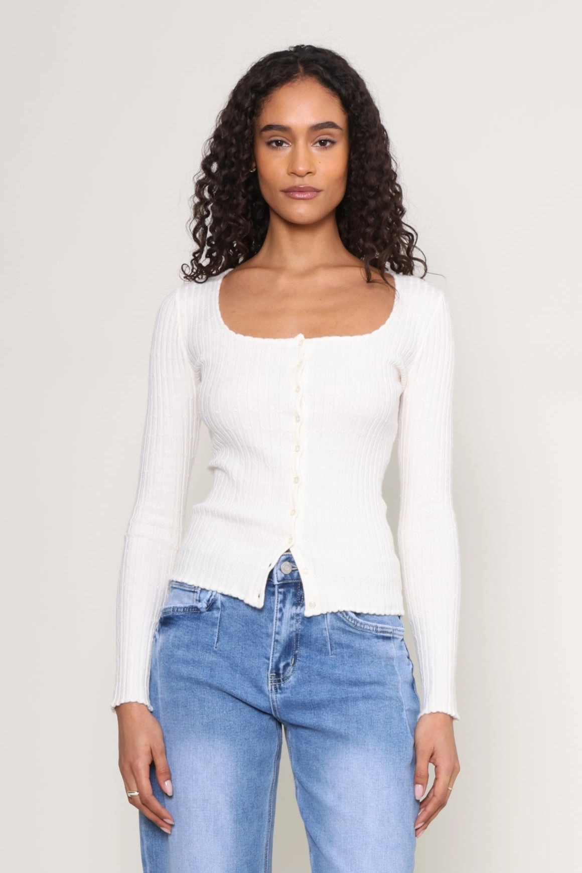 No Season Emelie Button Up Sweater