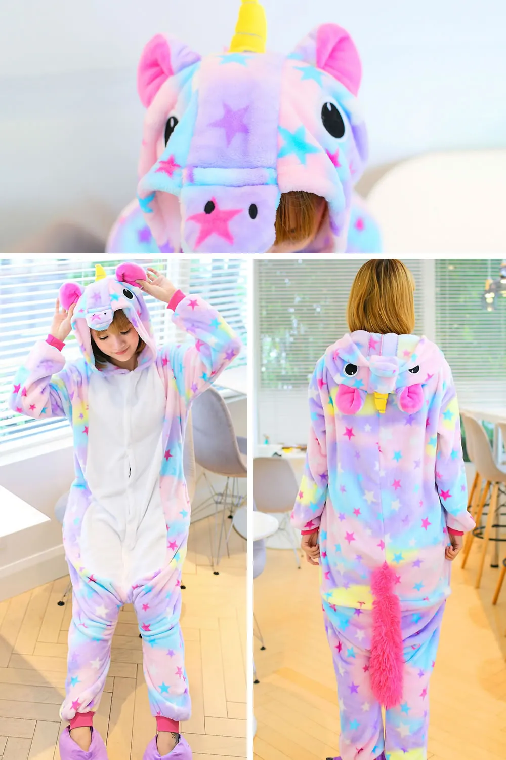 VenusFox Pink Unicorn Pajamas Sets