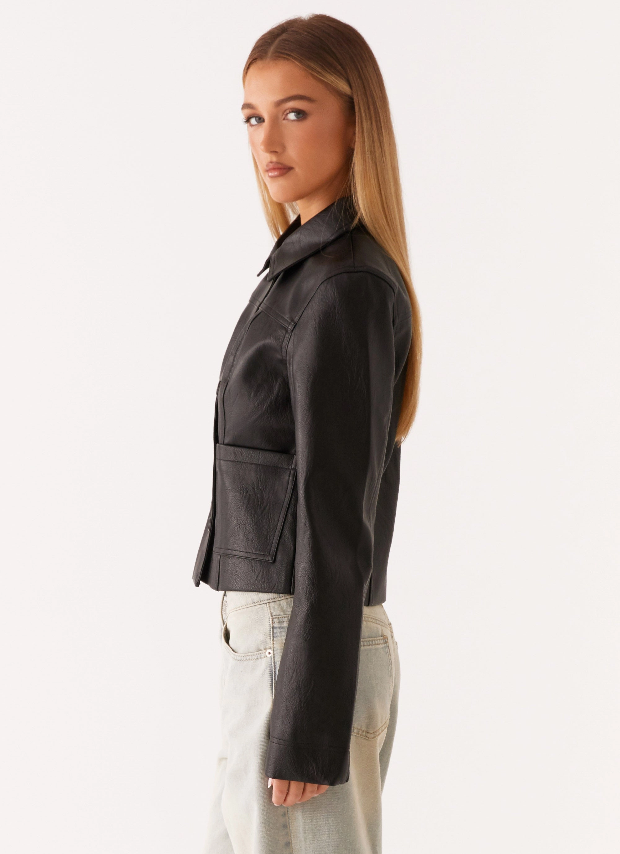 Snow Proof Chilly Day Gear Verona Faux Leather Jacket - Black