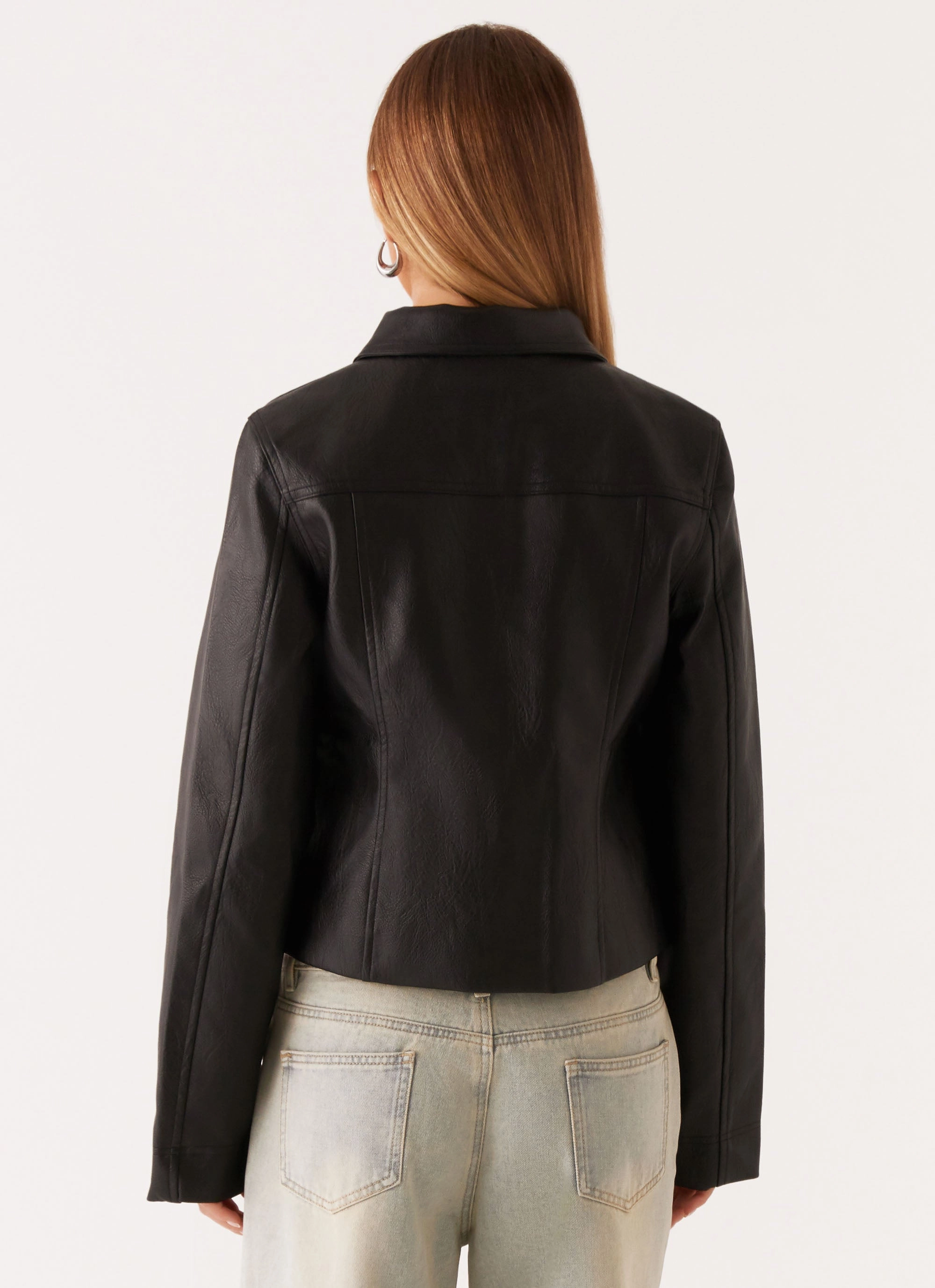 Weekend Style Airtight Storage Compartment Verona Faux Leather Jacket - Black