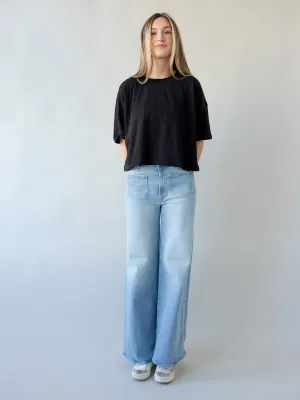 Colby Linen Tee - Black OversizedFit