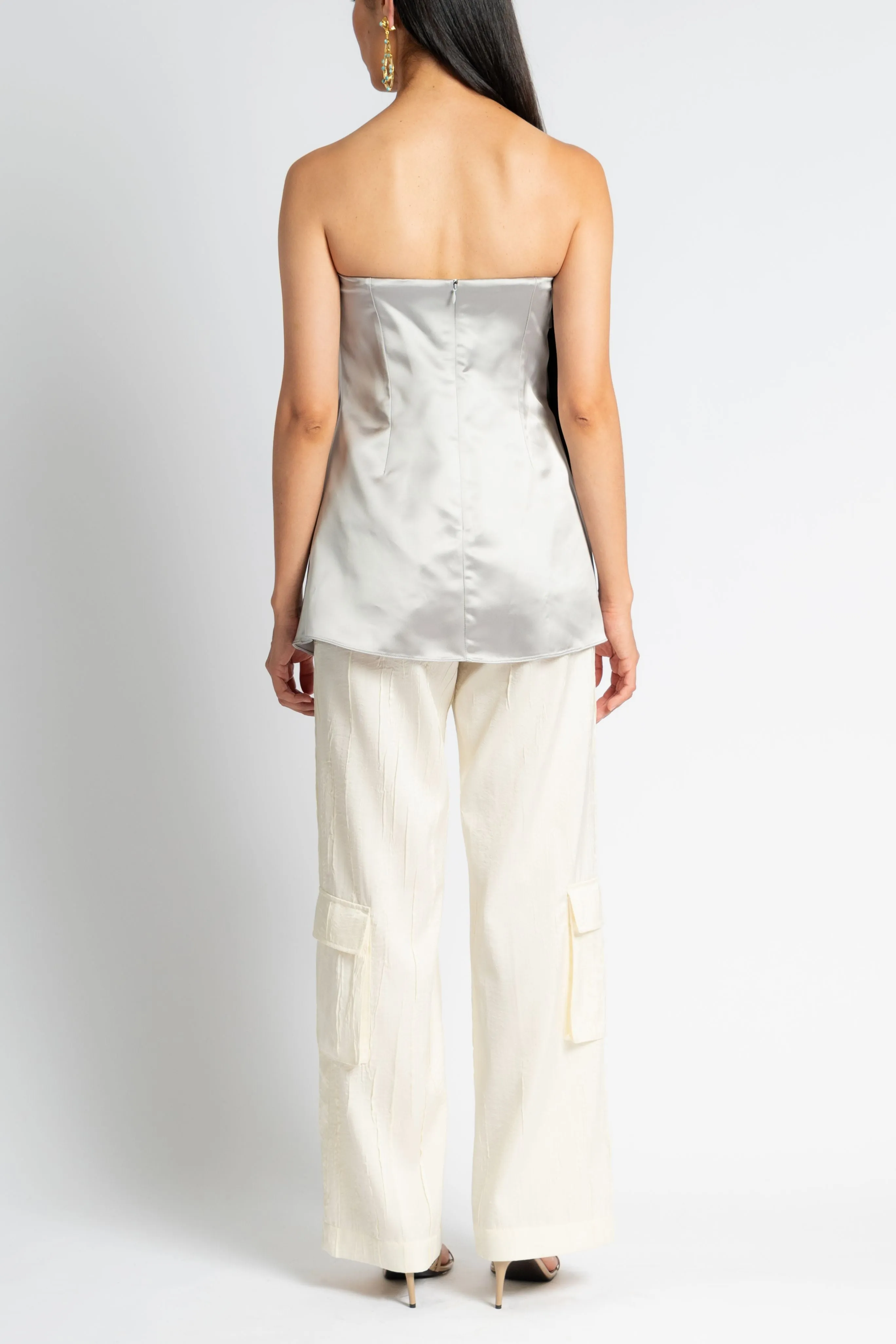 Twist Bustier Stretch Woven Material