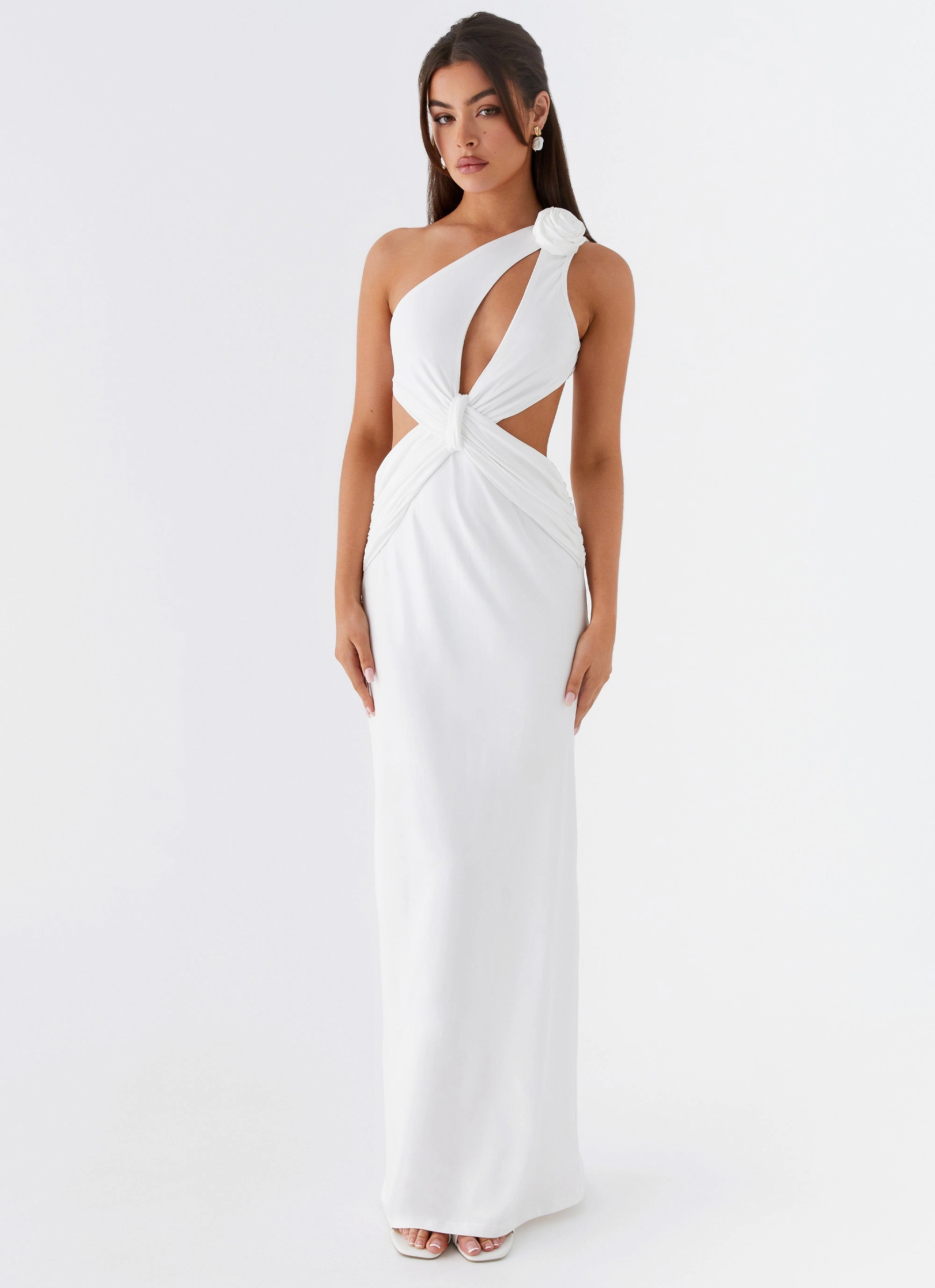 Lovesome Rosa Maxi Dress - White Balanced Shape