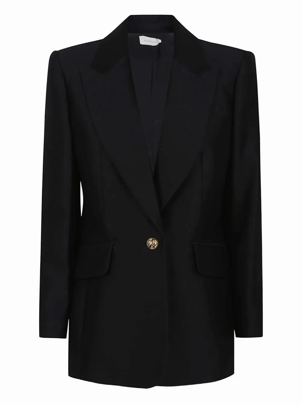 Non Restrictive Cut Functional Layering Hypnotic Tailored Jacket in Black