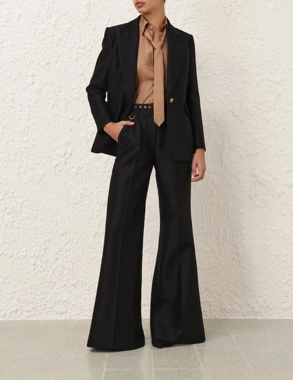 Windproof Barrier Design Hypnotic Tailored Jacket in Black