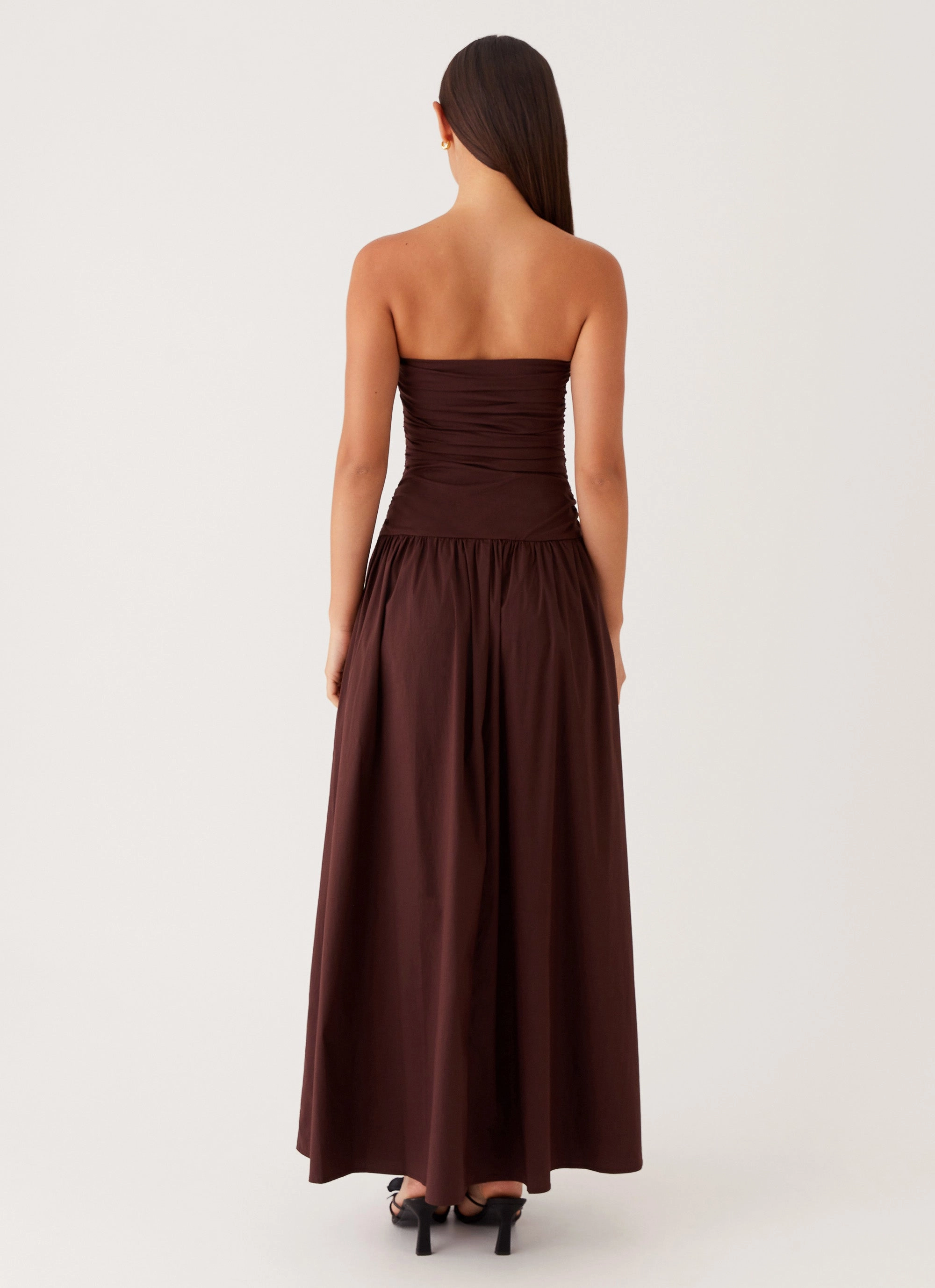 Subtle Glow Clean Edge Carmel Maxi Dress - Brown