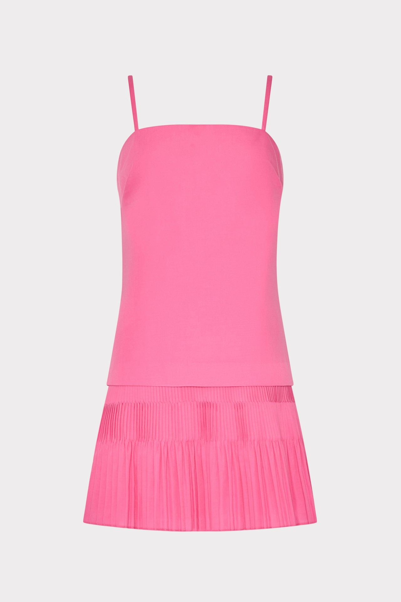 Nola Poplin Pleated Combo Mini Dress Chic and Cozy