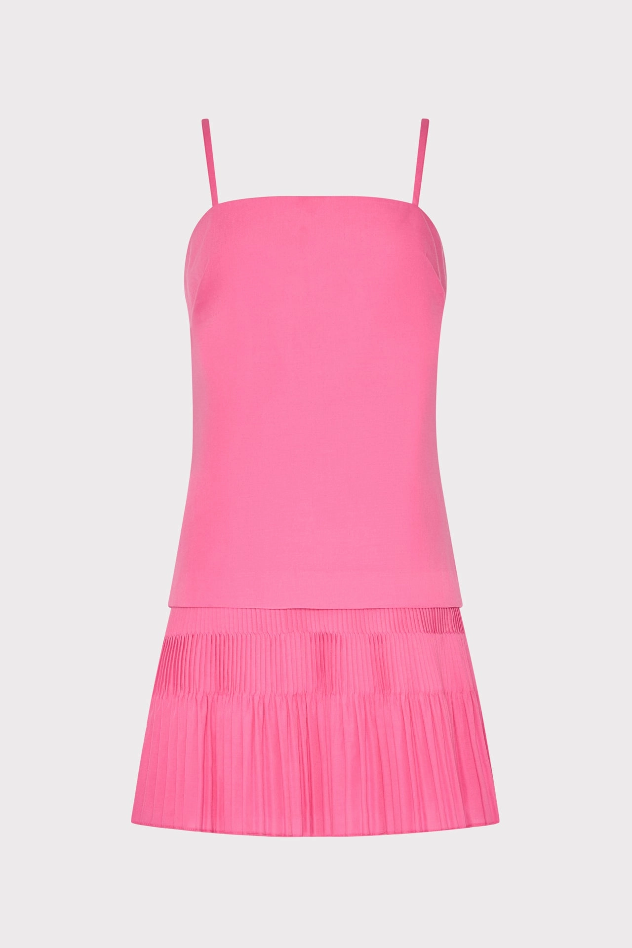 Nola Poplin Pleated Combo Mini Dress Elegant evening wear