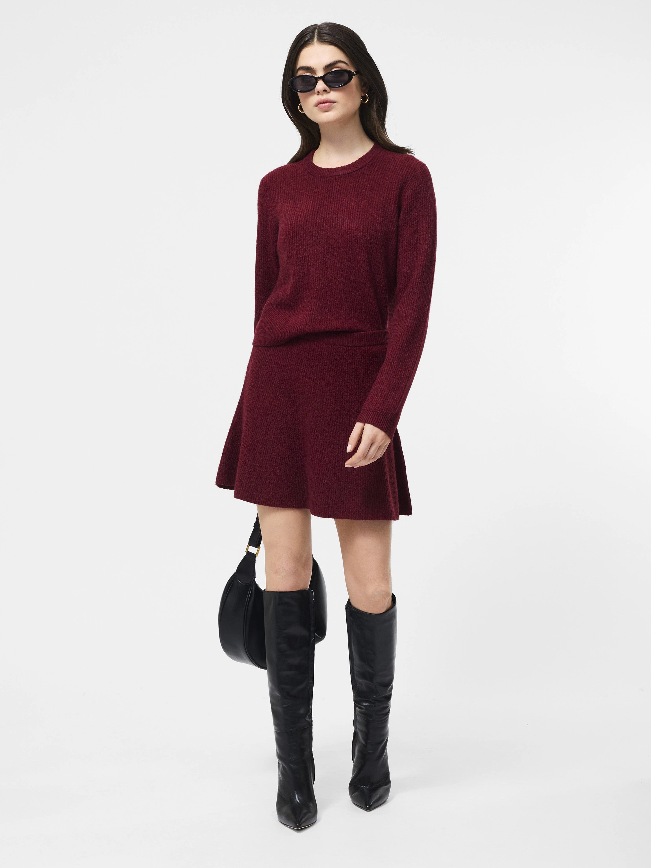 Fashion Energy Inverted Pleats Vhari Knit Mini Skirt