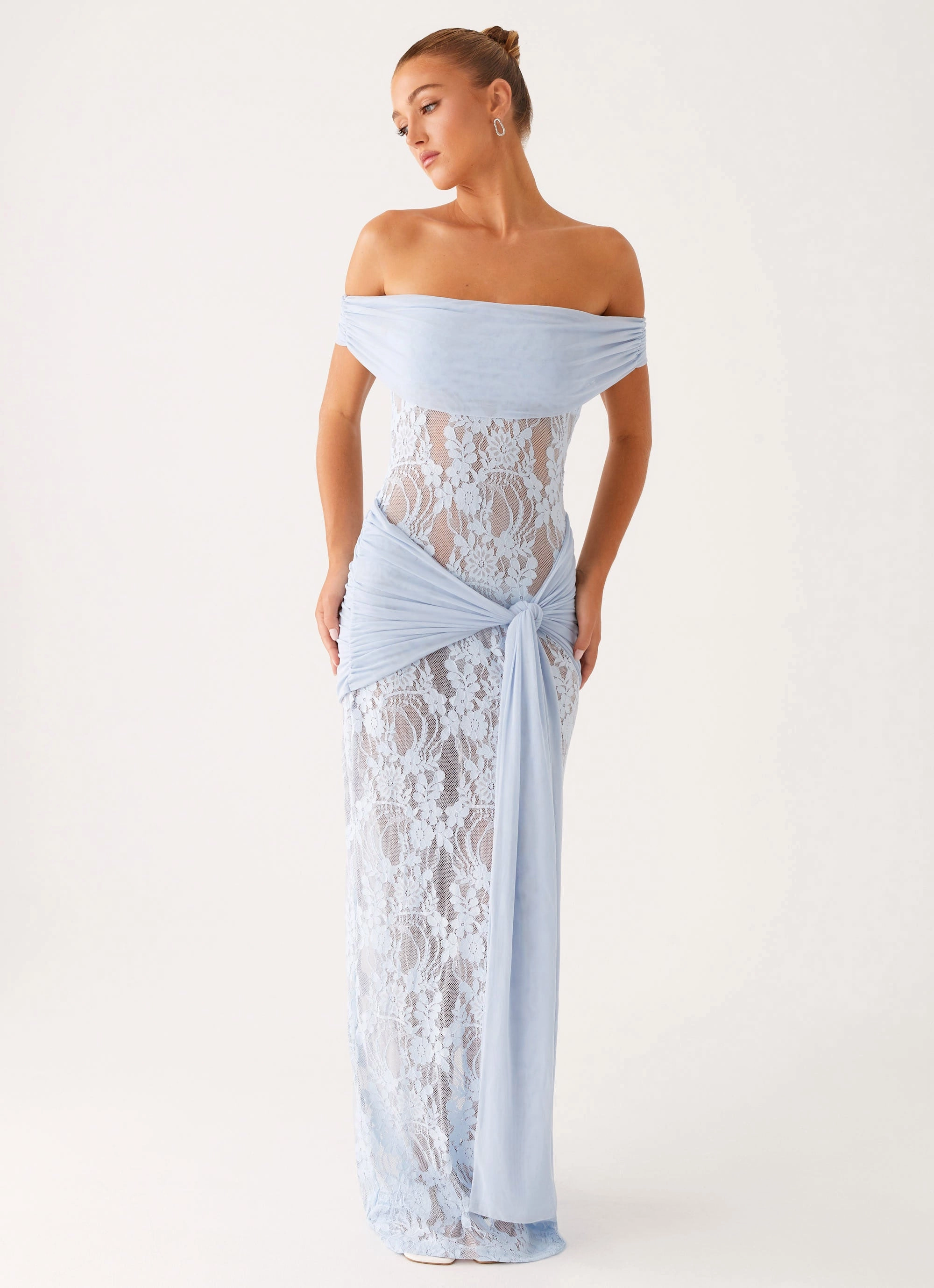 UV-Resistant Gracie Twist Maxi Dress - Blue