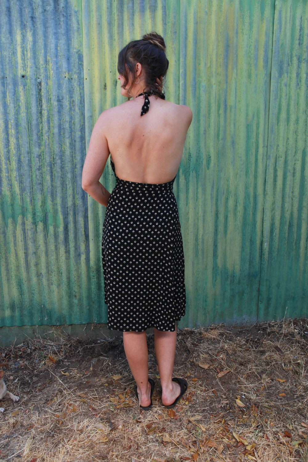 Silk Air Monroe Dress in Black Blossom Crepe