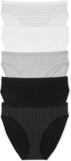 Victoria's Secret Women's Cotton Brief Underwear, Full Coverage Panties for Women, Multi Pack (XS-XXL)