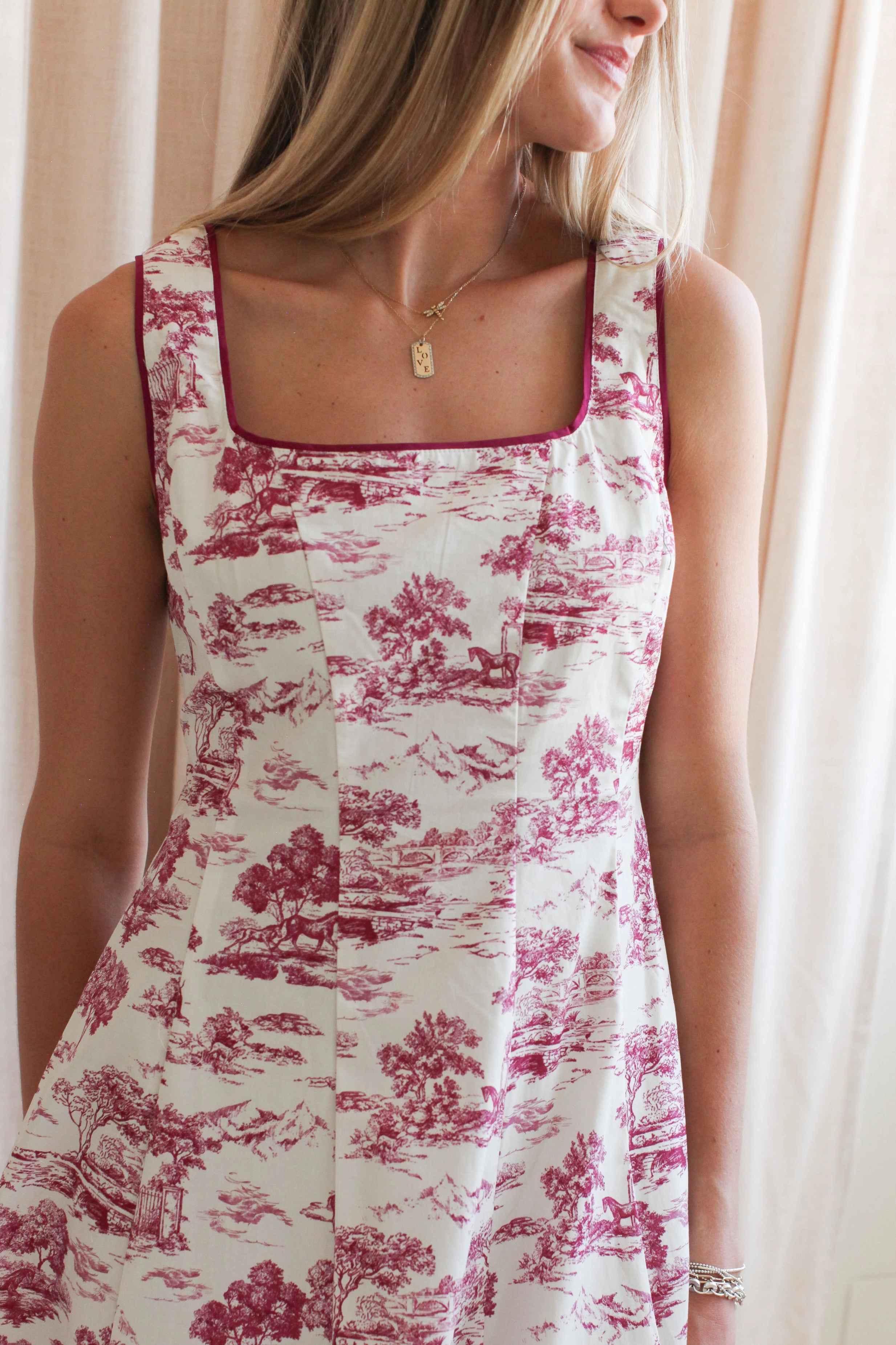 Vienna Toile Midi Dress Timeless Fit