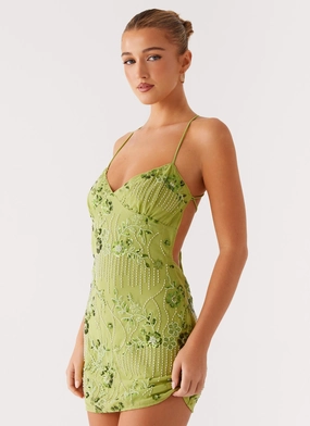 Everyday Look Vietta Sequin Cami Mini Dress - Lime