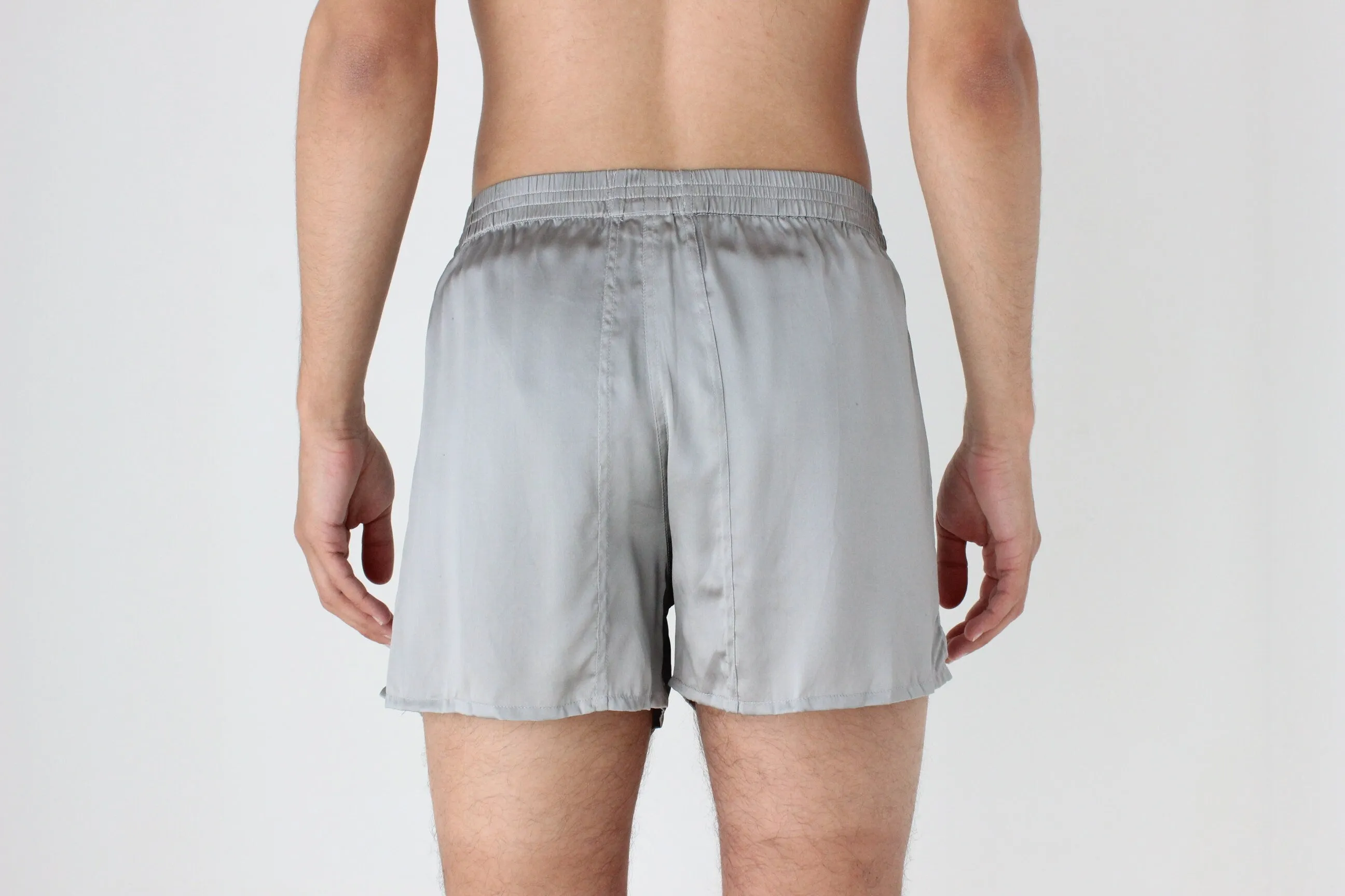Vintage 80s PURE SILK Luxury Boxer Shorts in Grey