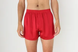 Vintage 80s PURE SILK Luxury Boxer Shorts in Red