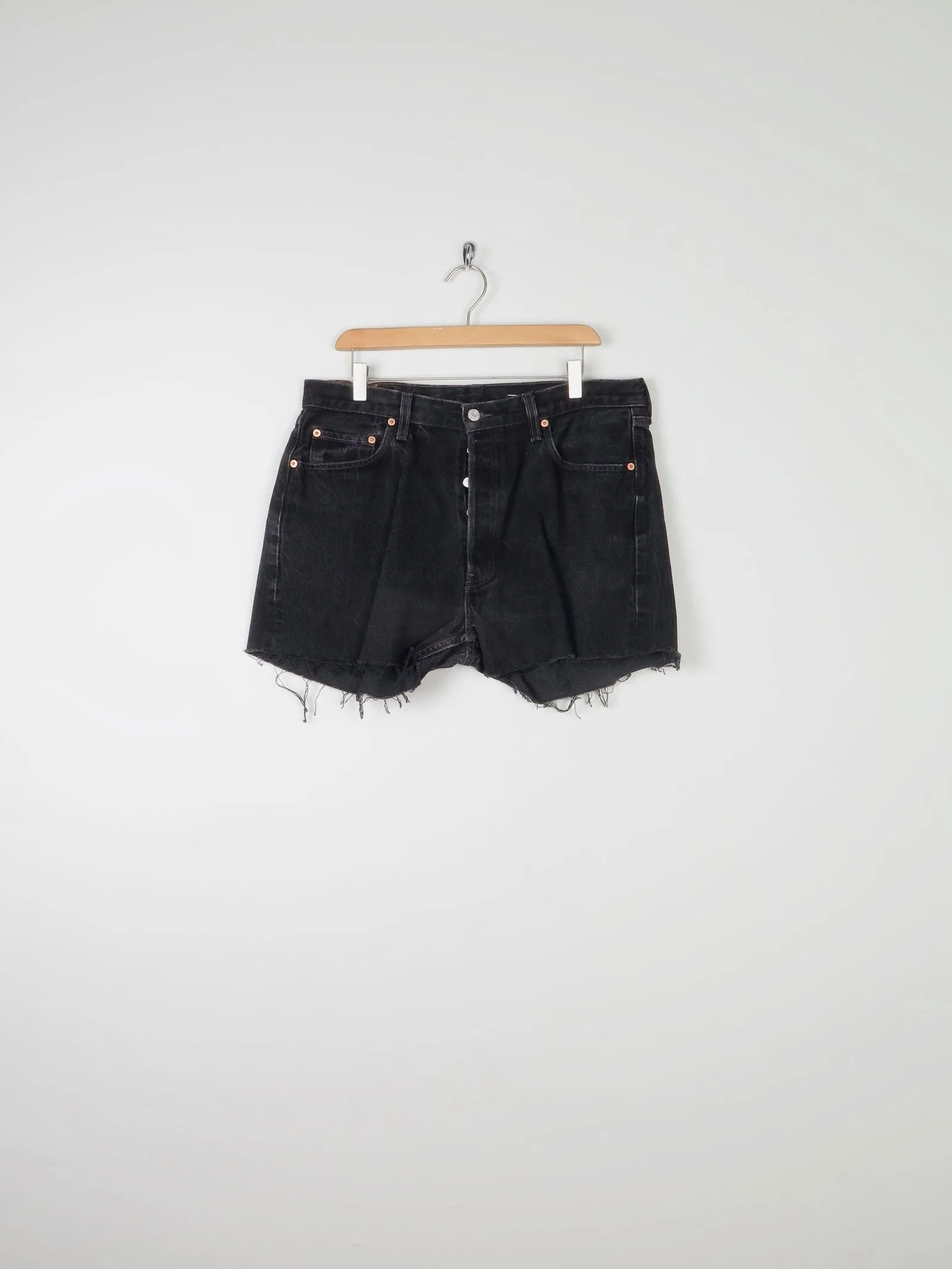 Vintage Black Levis Denim Shorts 36" XL