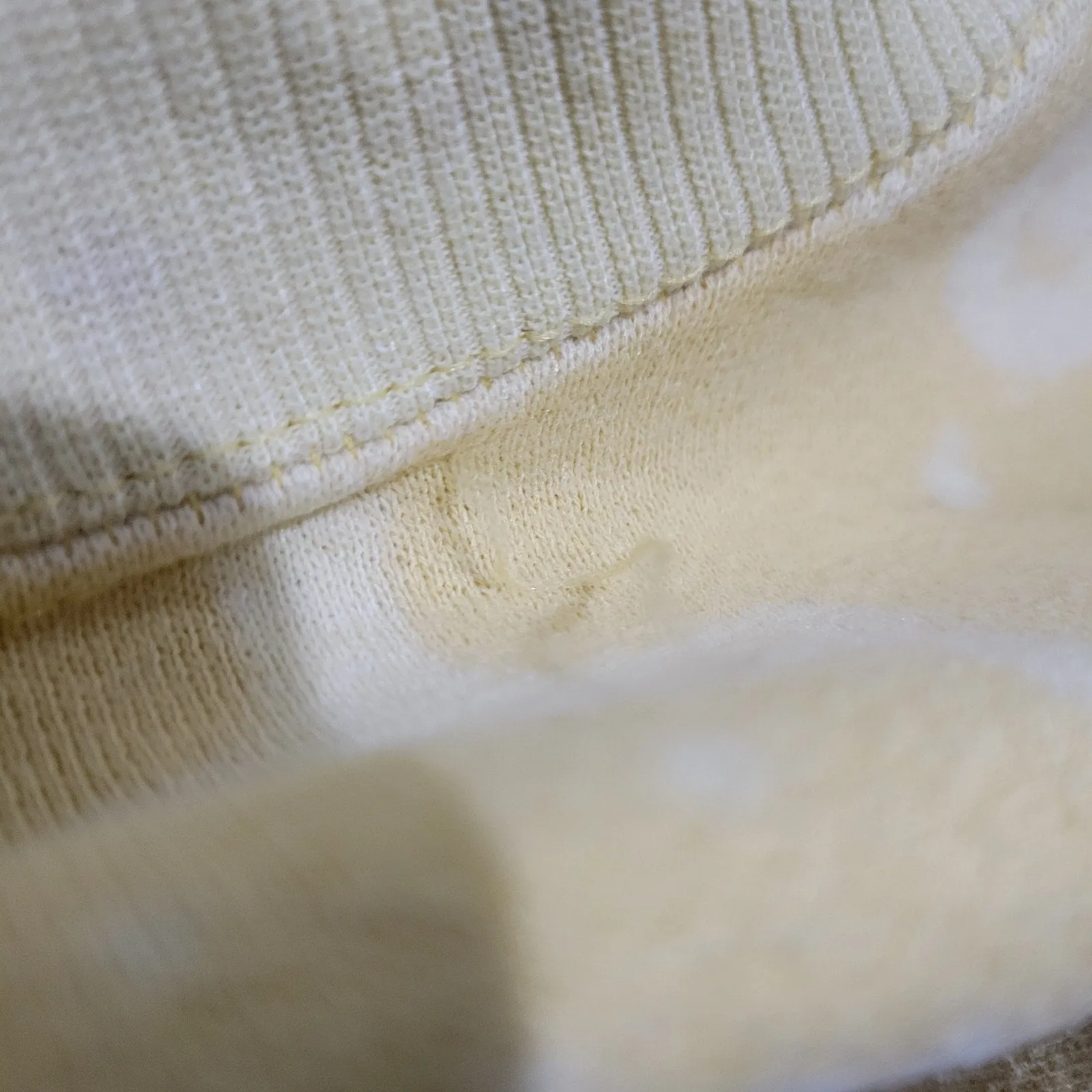 Vintage Lee Cropped Sweatshirt Yellow Bleached Cut Off Oversized Crewneck Lounge Large
