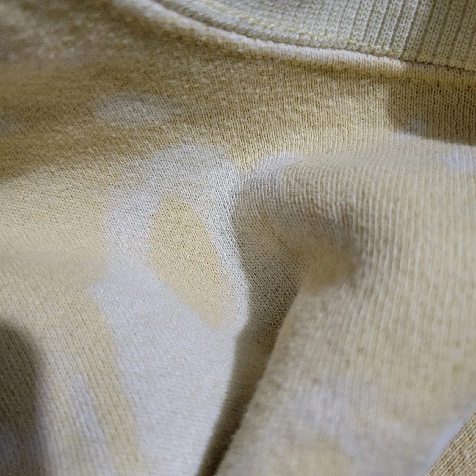 Vintage Lee Cropped Sweatshirt Yellow Bleached Cut Off Oversized Crewneck Lounge Large
