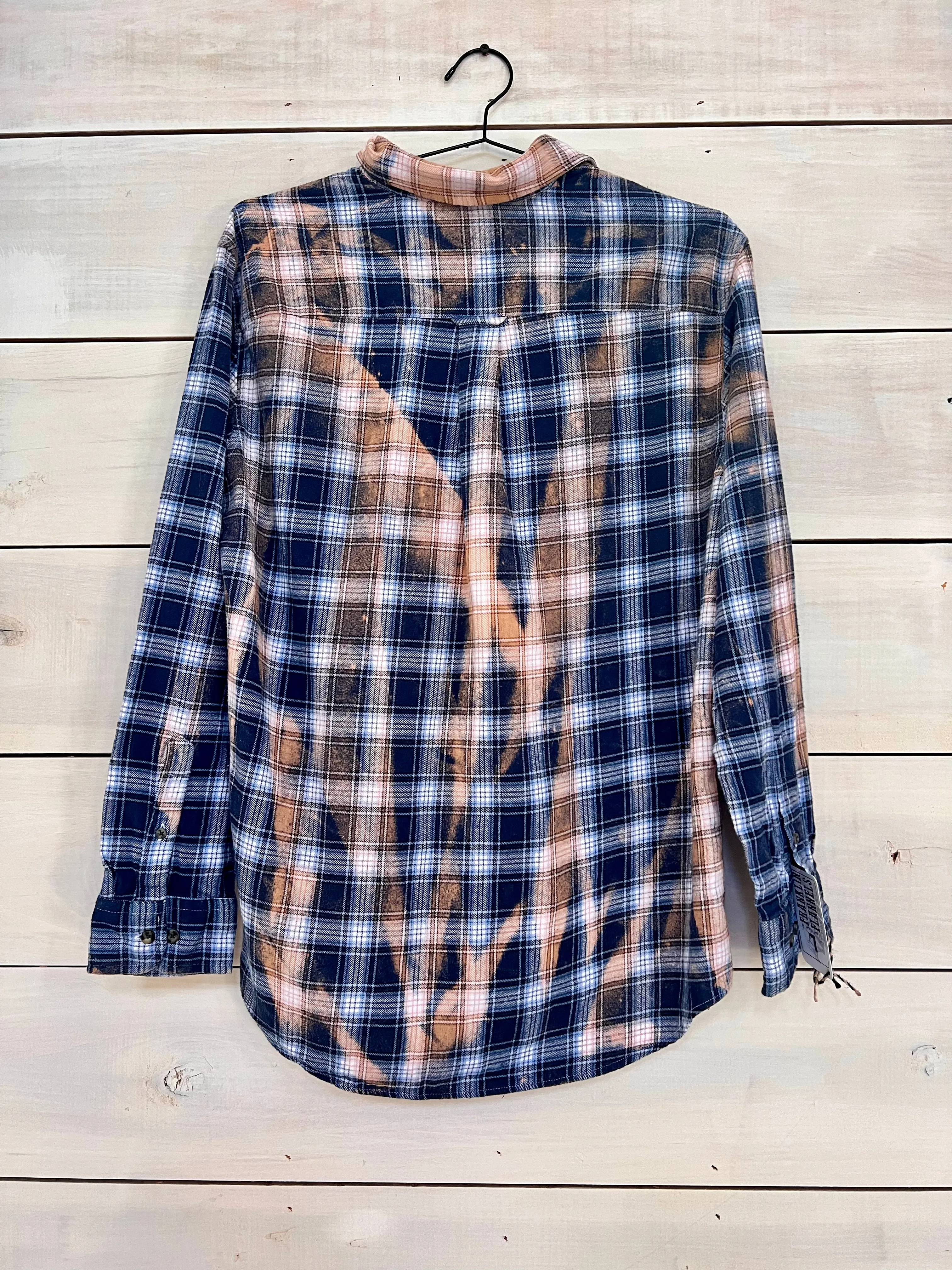 Vintage Royal Blue, Peach and White Size Large