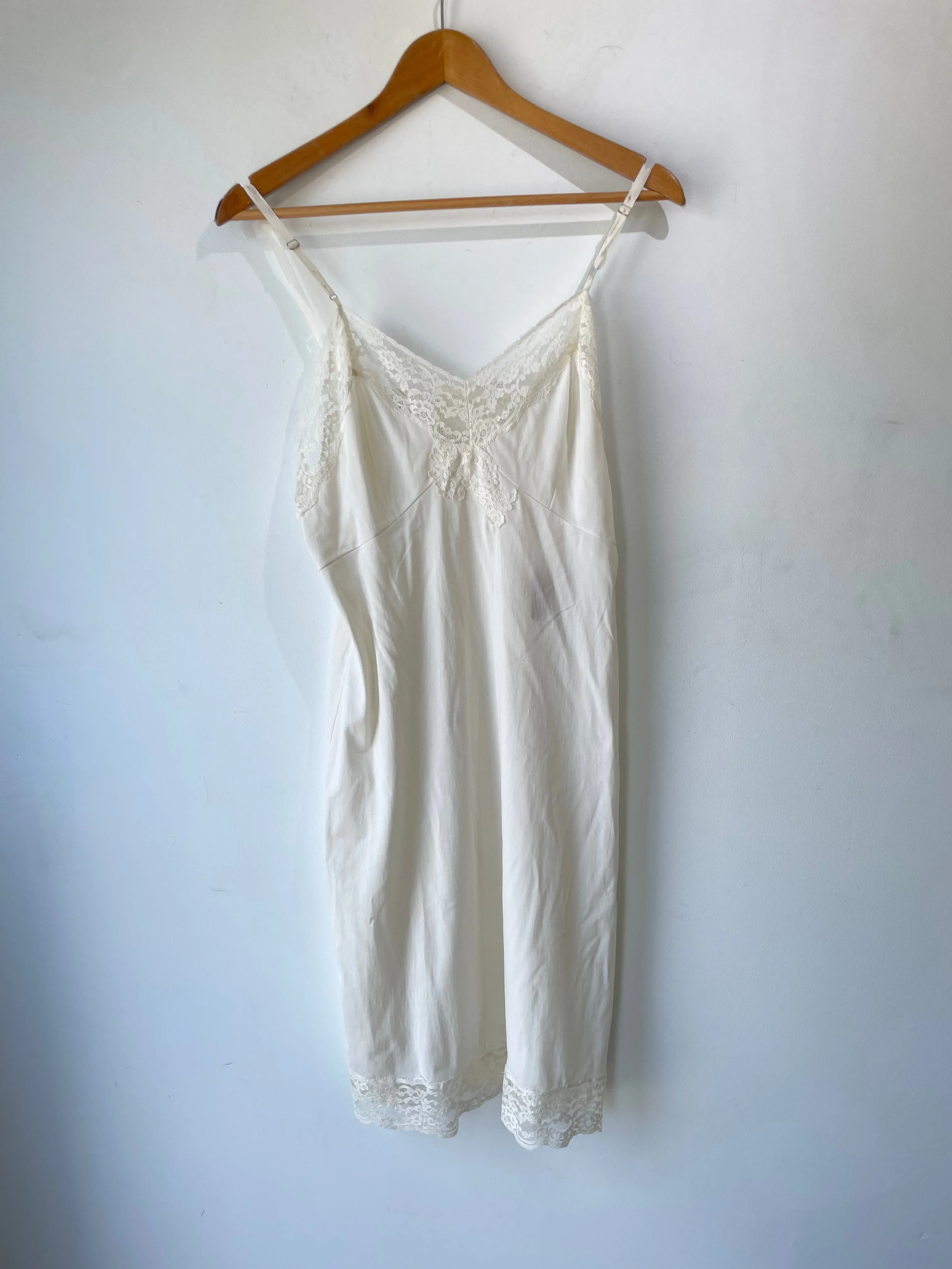 Vintage White Lacey Slip