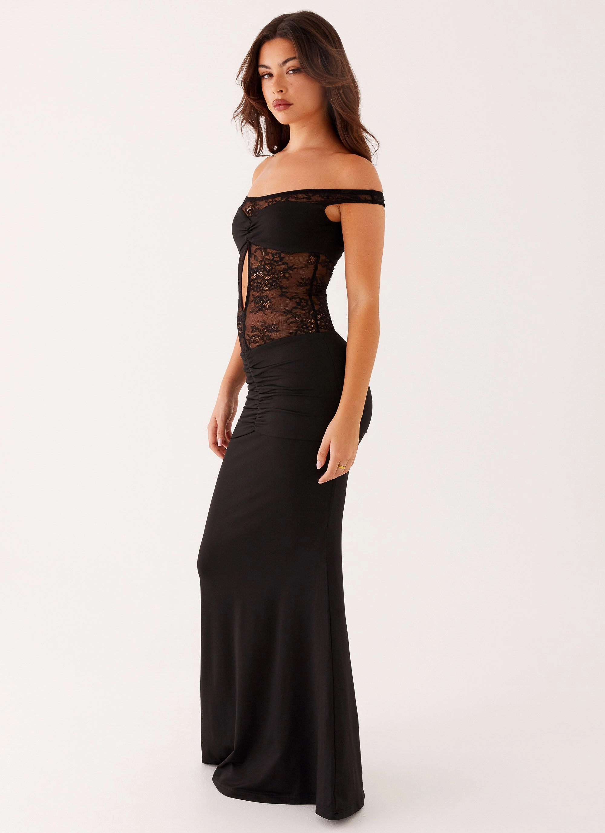 Smooth Design Virgo Maxi Dress - Black