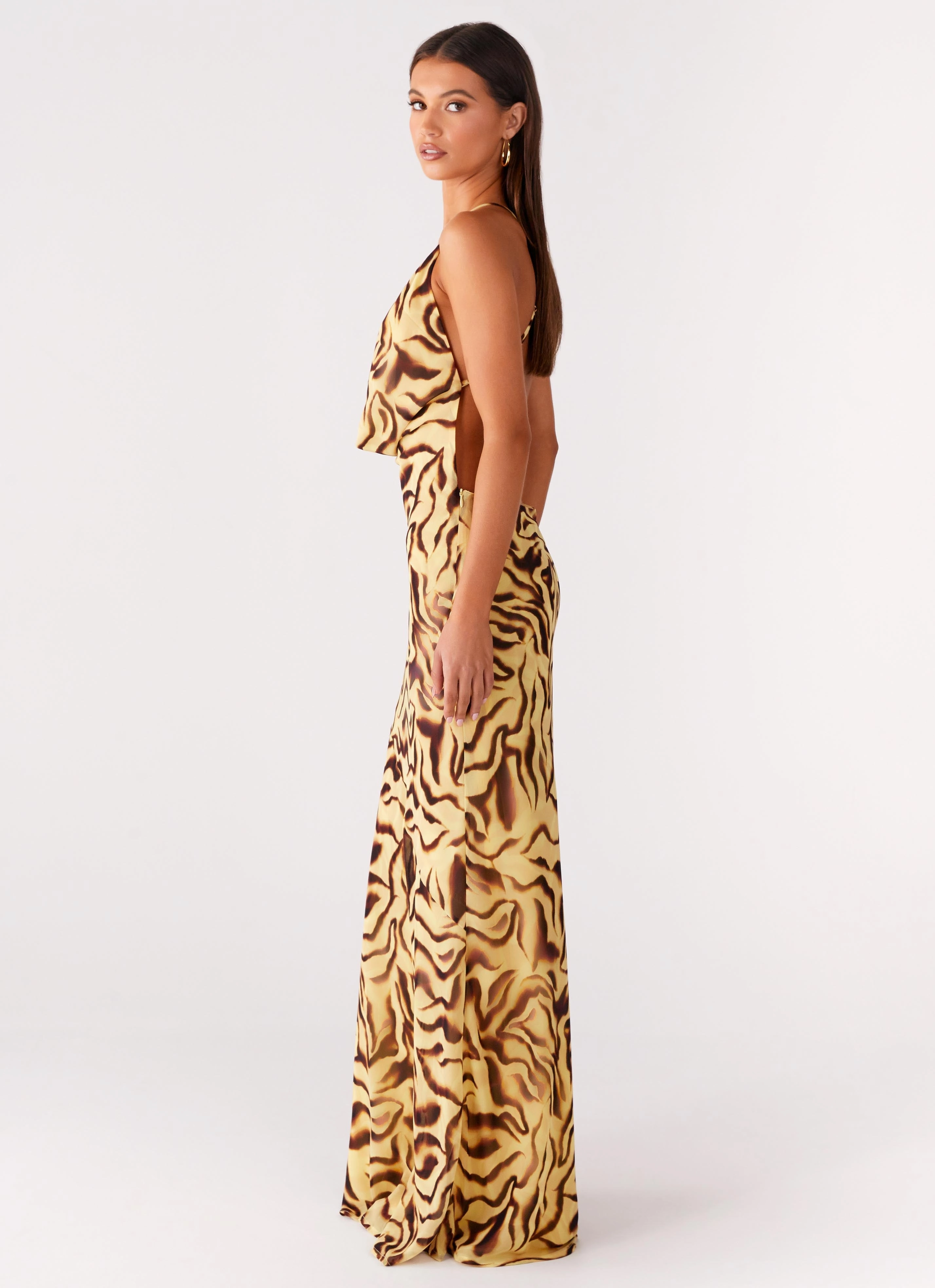 classic waist Viva Lune Maxi Dress - Laguna Print