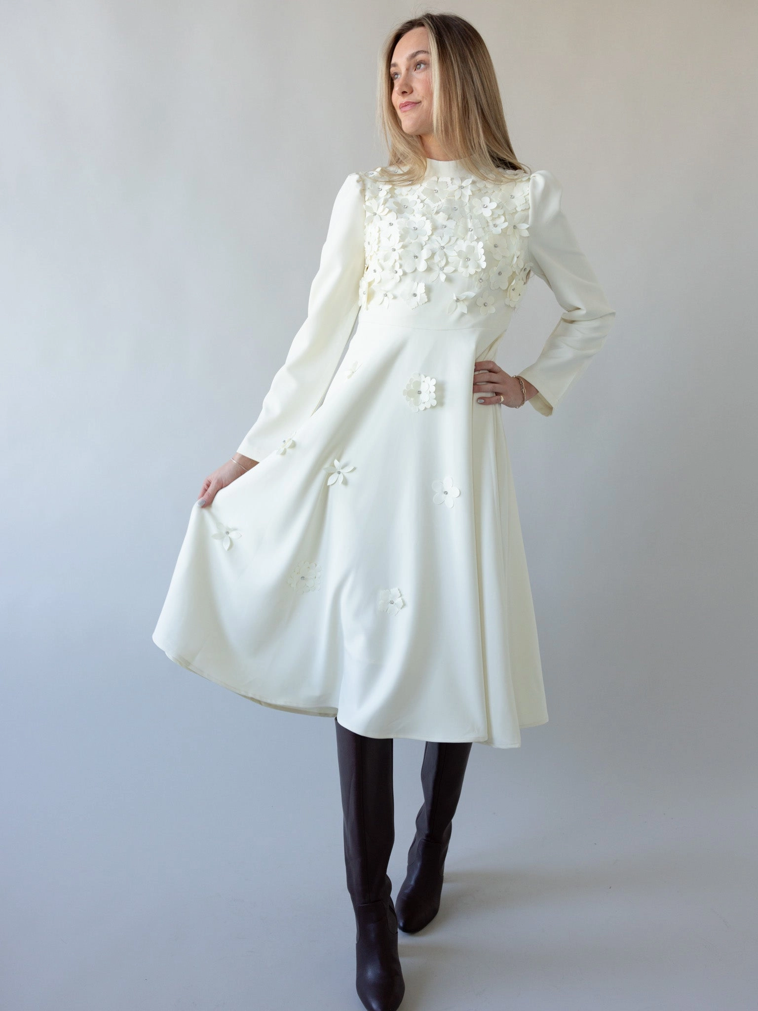 Vivian Petal Dress Smart Layers Fall Inspired
