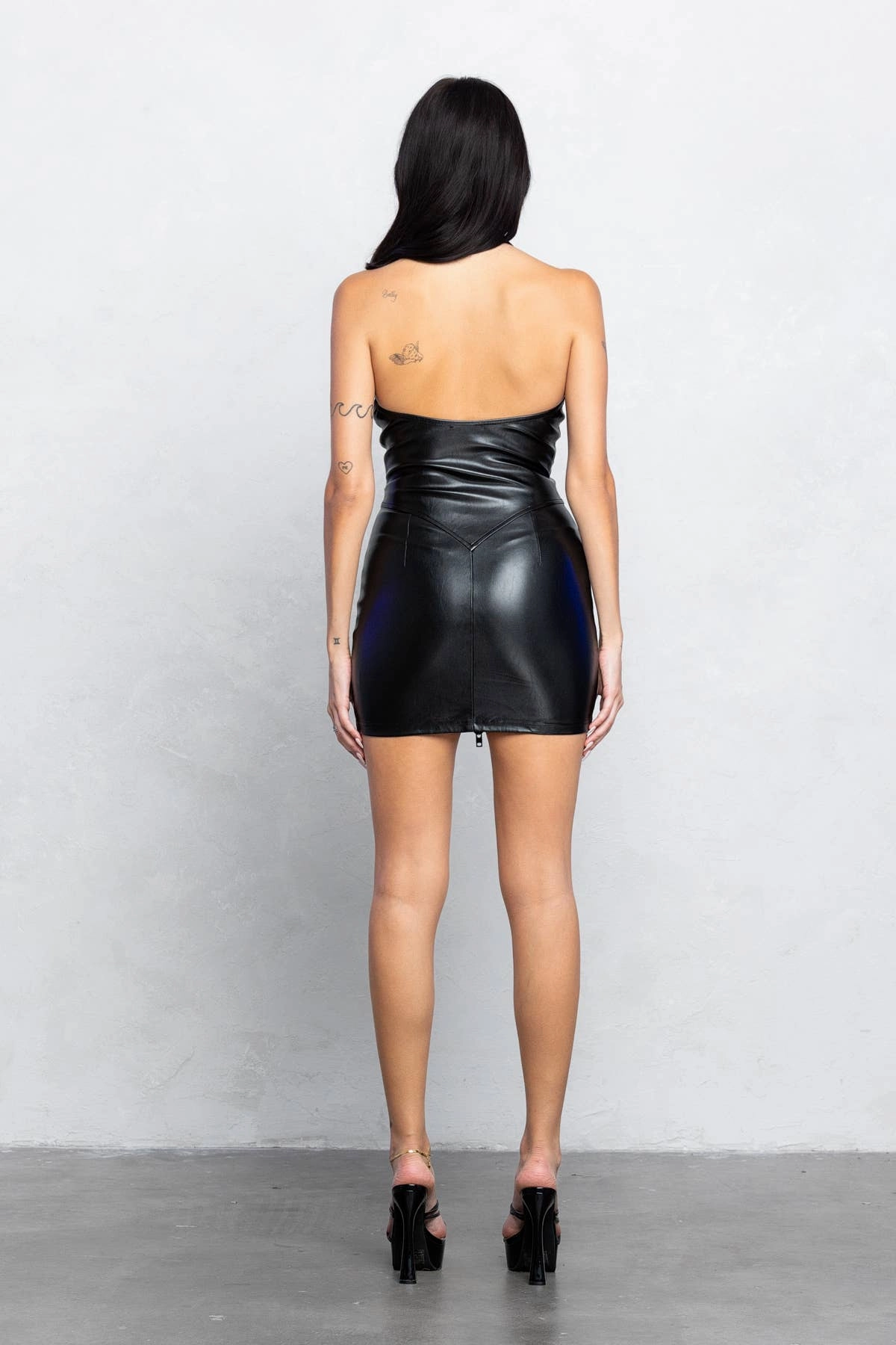 Statement Mood Fresh Stitch Vixen Leather Zipper Dress