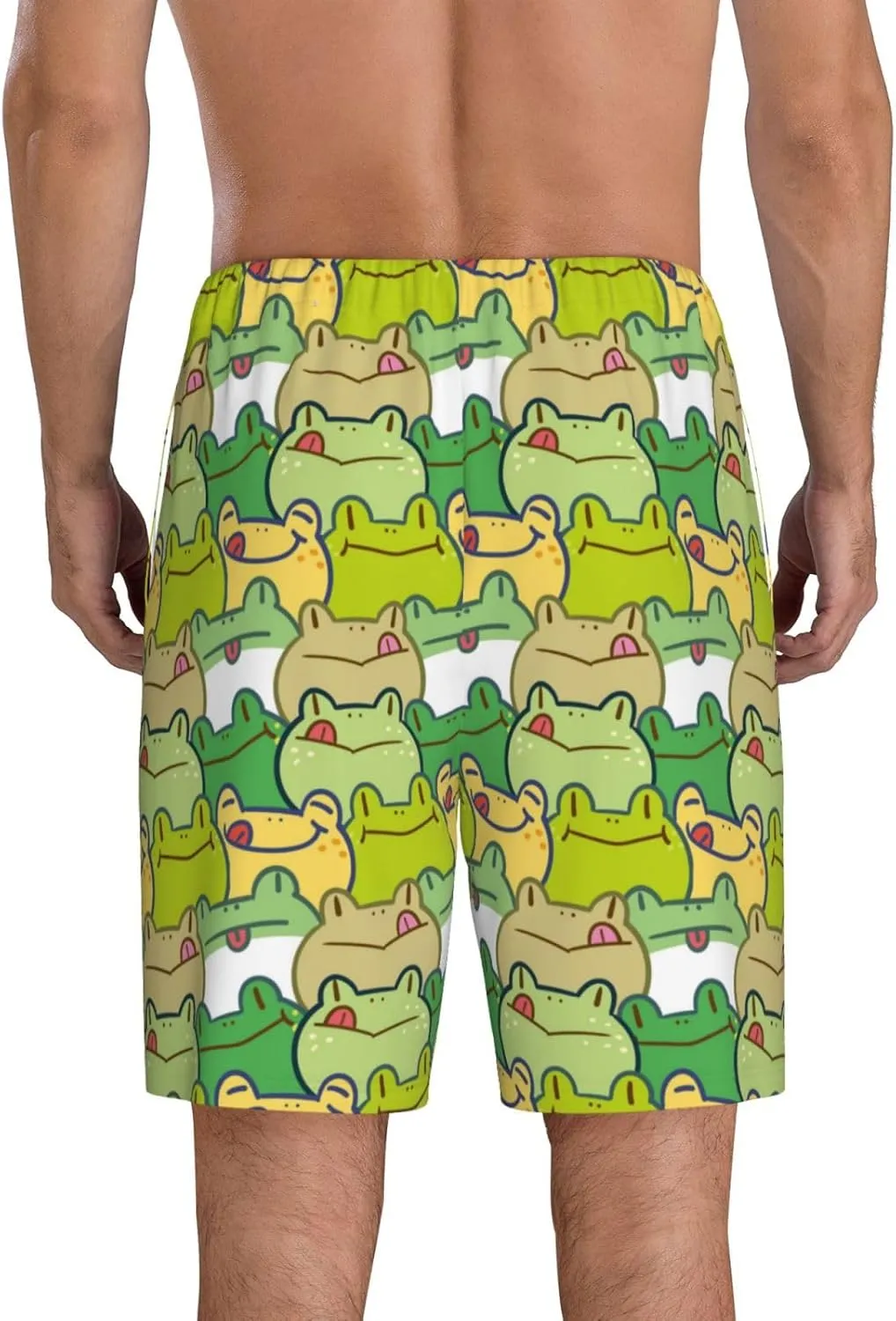 Vosery Mens Pajama Pants - Cartoon Frog Comfy Sleep Shorts Mens Pajama Shorts, Mens Lounge Shorts Pj Pants