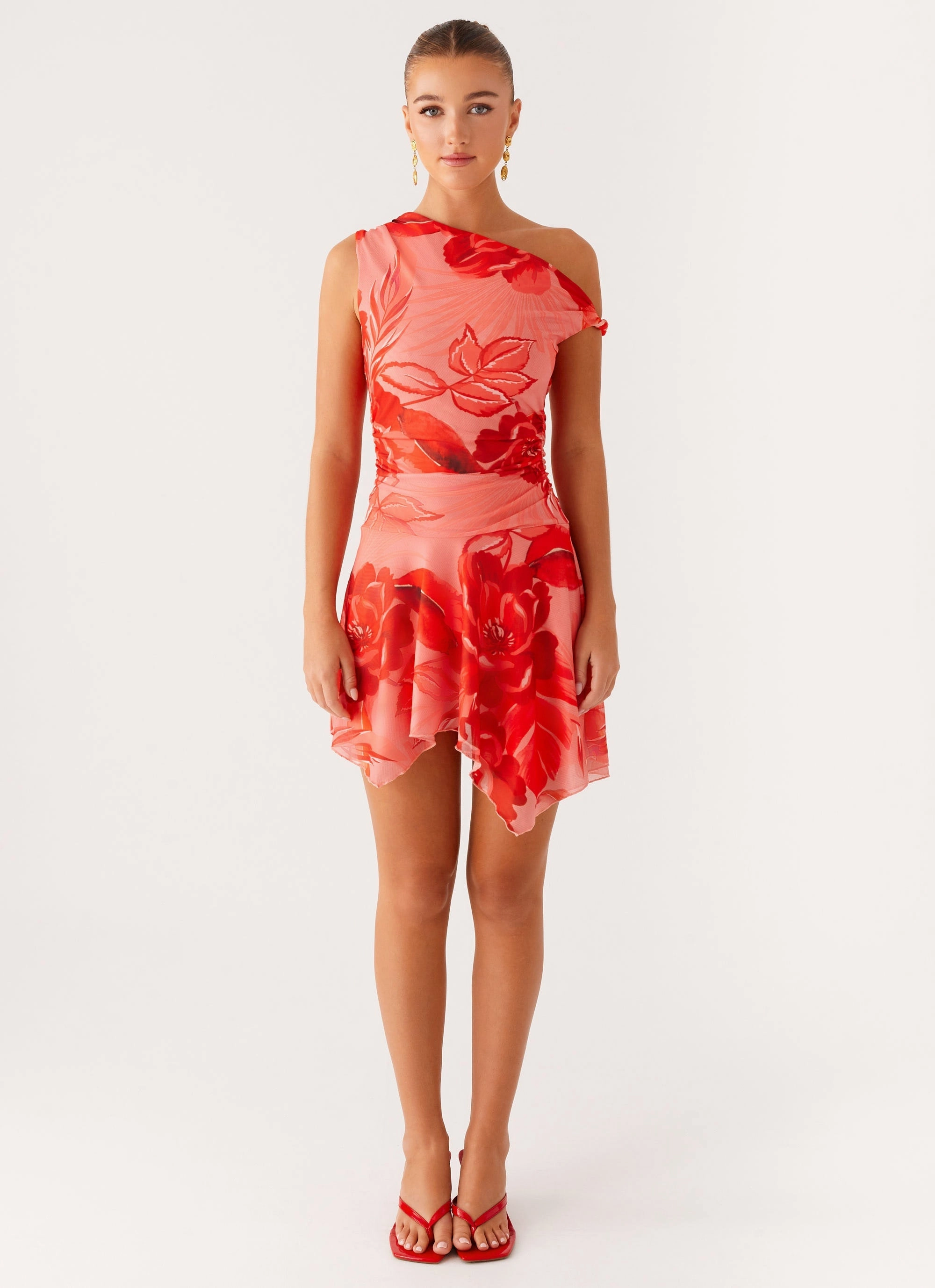 Wade Mini Dress - Sicily Sunsets Print Bold Look