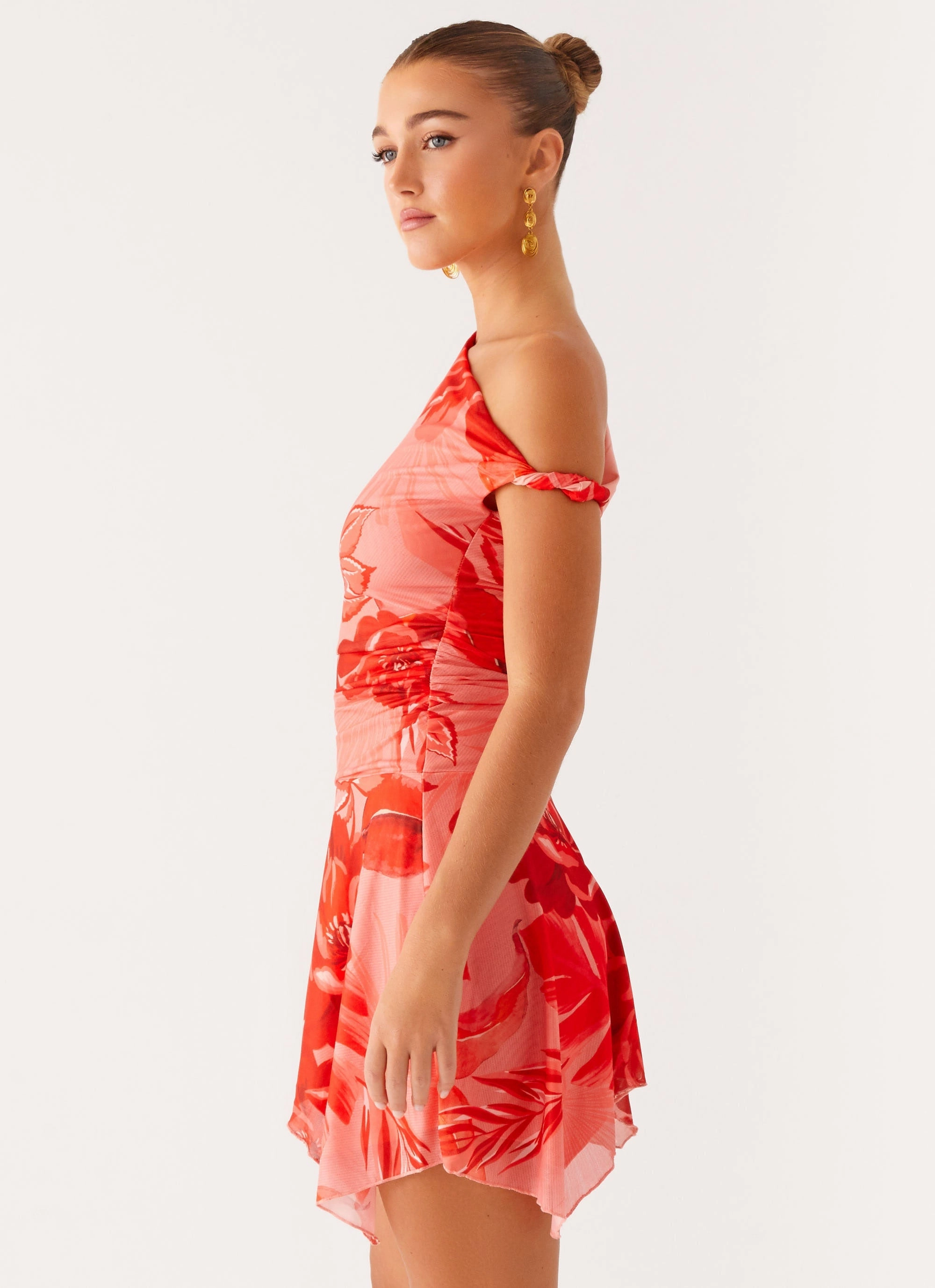 Wade Mini Dress - Sicily Sunsets Print Modern Luxe Pocket Design